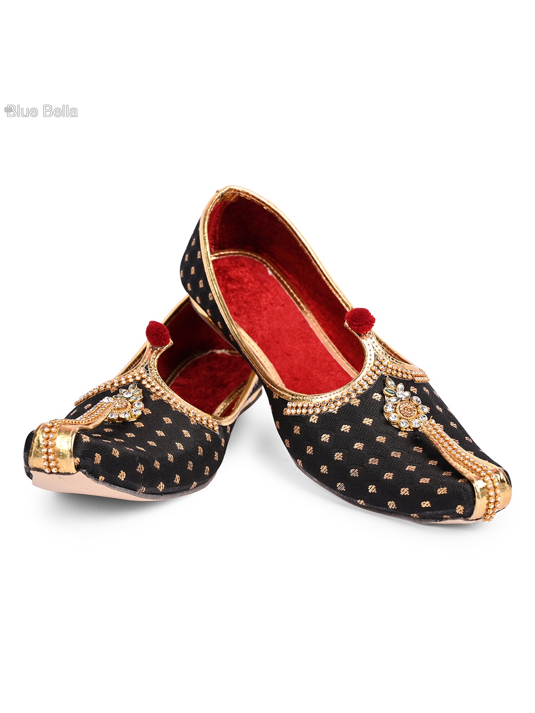 

ROYAL KHWAAB Men Printed Round Toe Fashion, Black