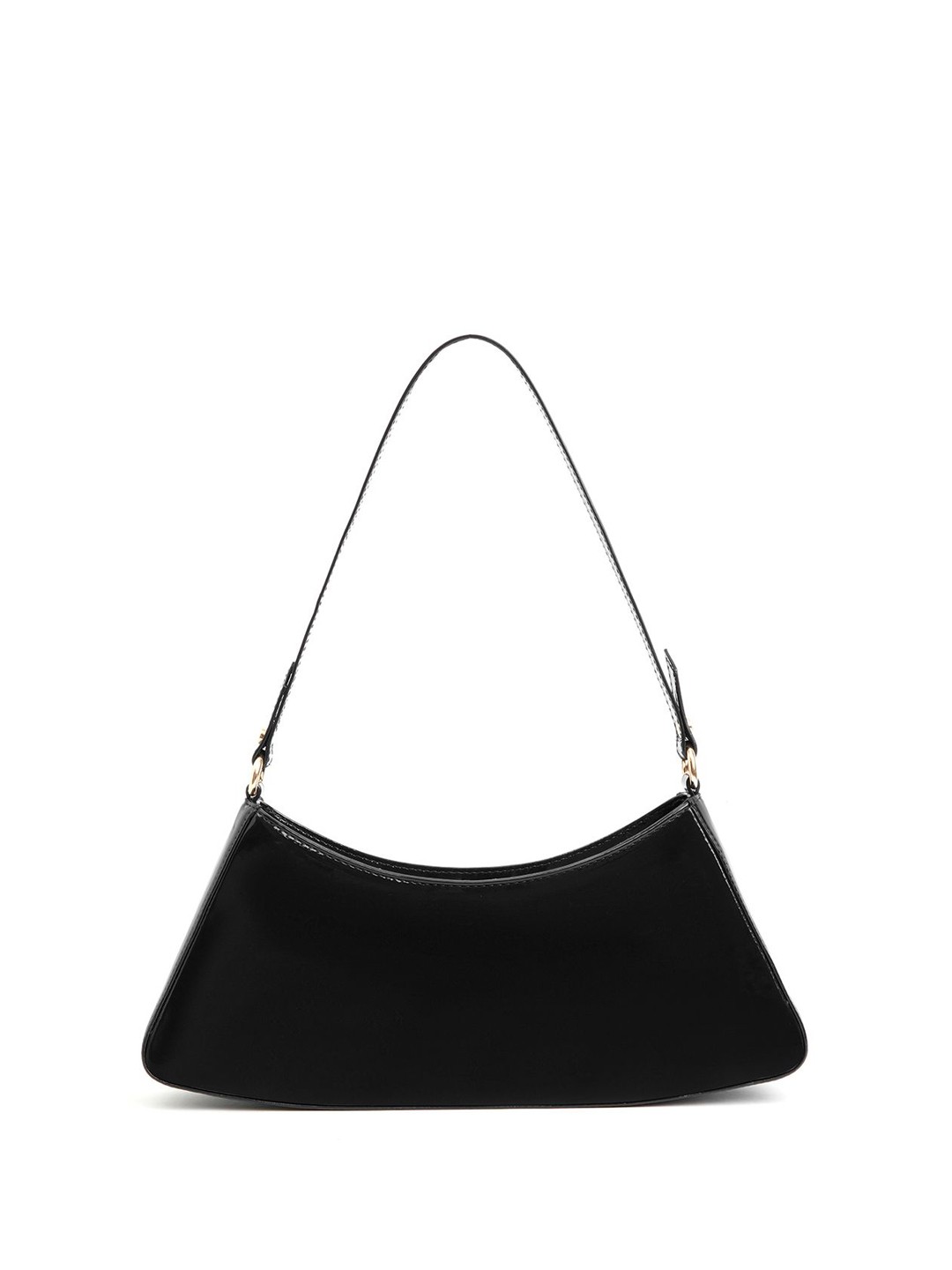 

DressBerry PU Half Moon Shoulder Bag with Quilted, Black