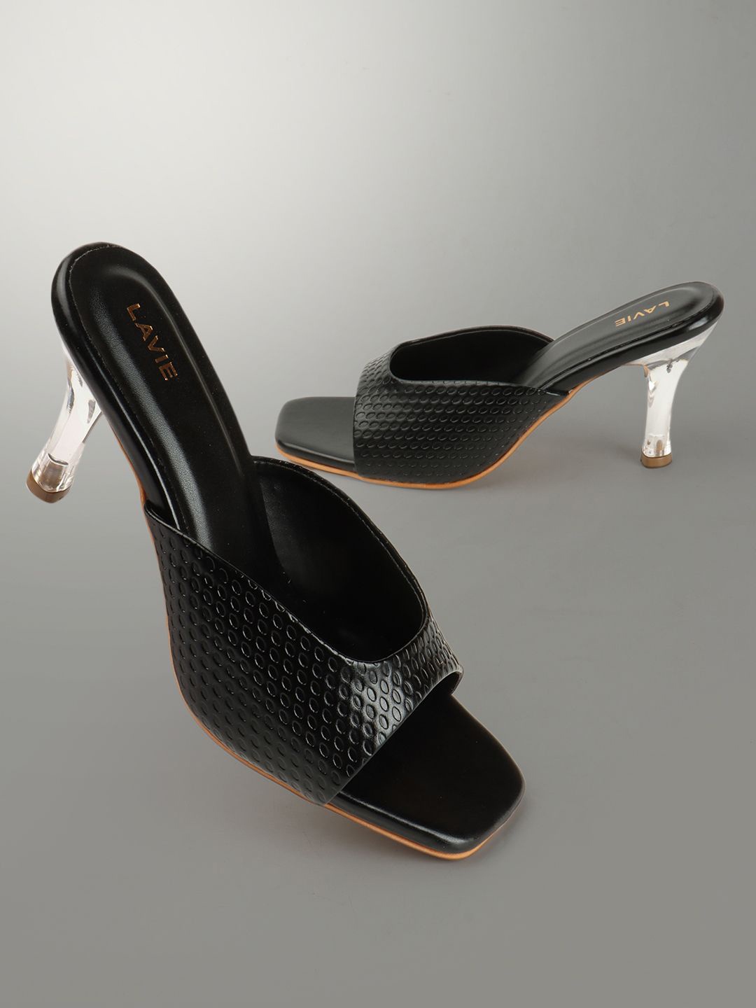 

Lavie Textured Kitten Sandals, Black