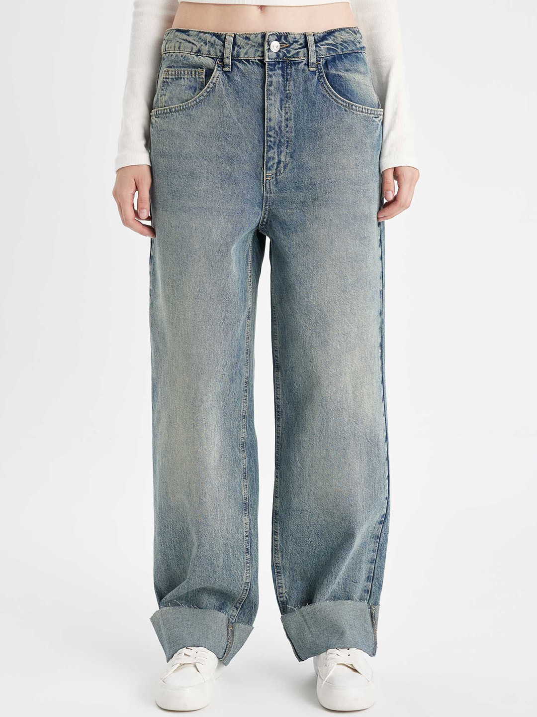 

DeFacto Women Trousers, Grey