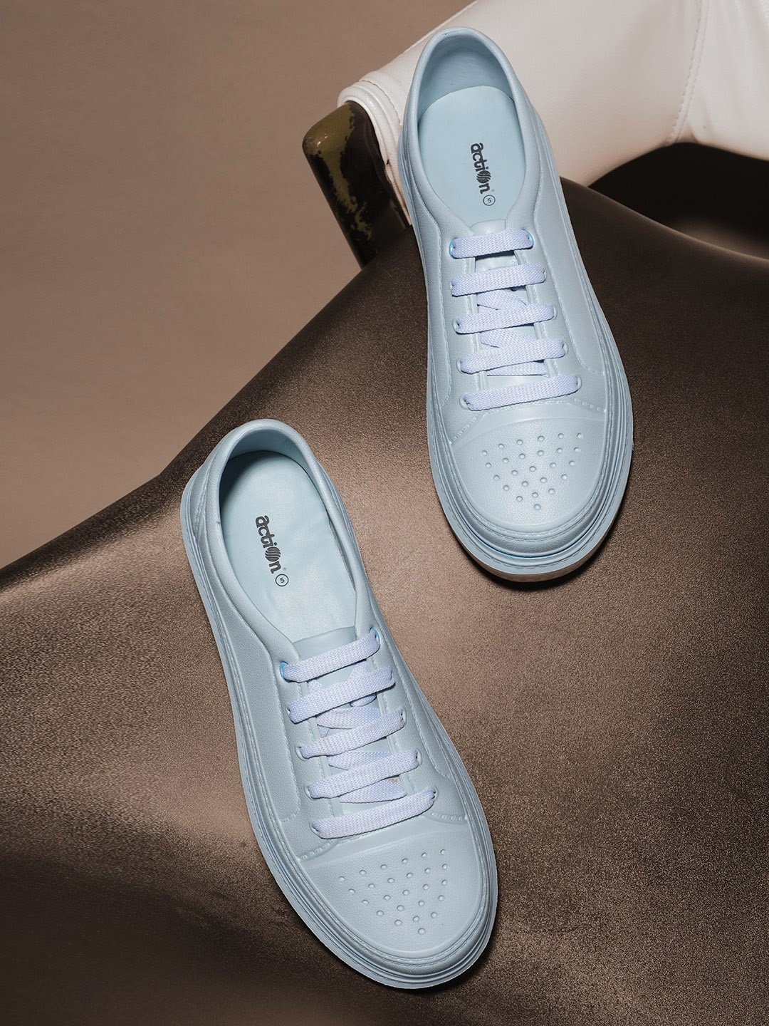 

Action Women Solid Lace-Ups Perforations Sneakers, Blue