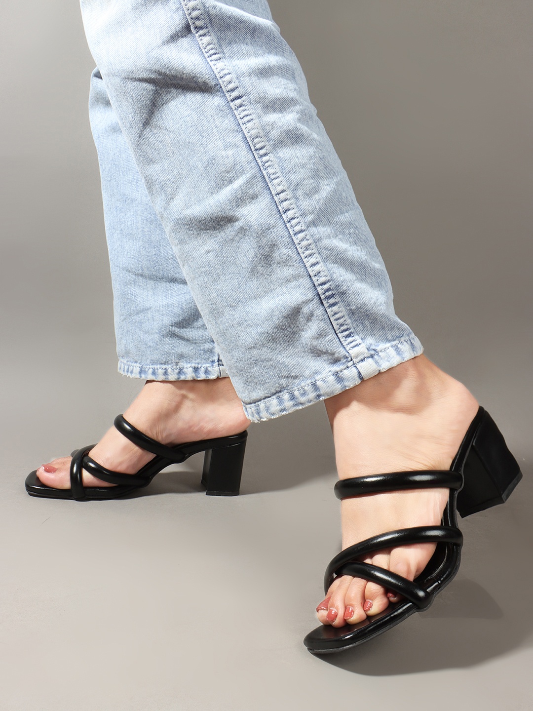 

Lavie Women Open Toe Block Heel Sandals, Black