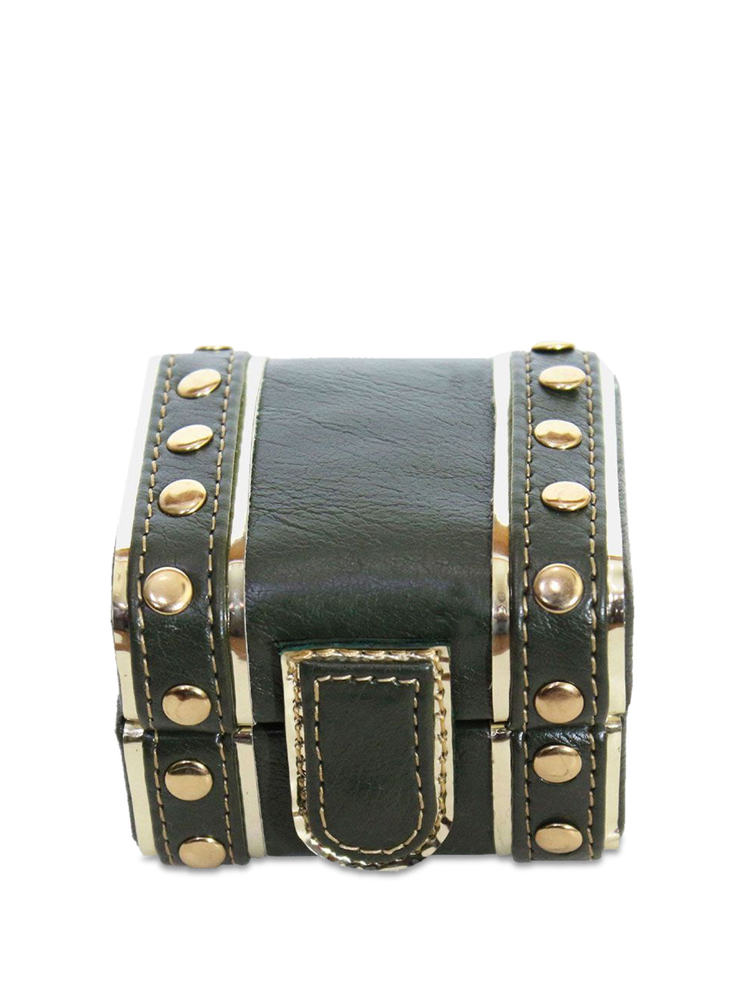 

VASKA Embellished Ring Box, Olive