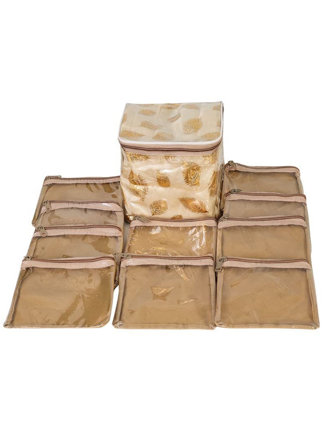 

prettykrafts Gold-Toned Reusable Multi-Utility Organisers