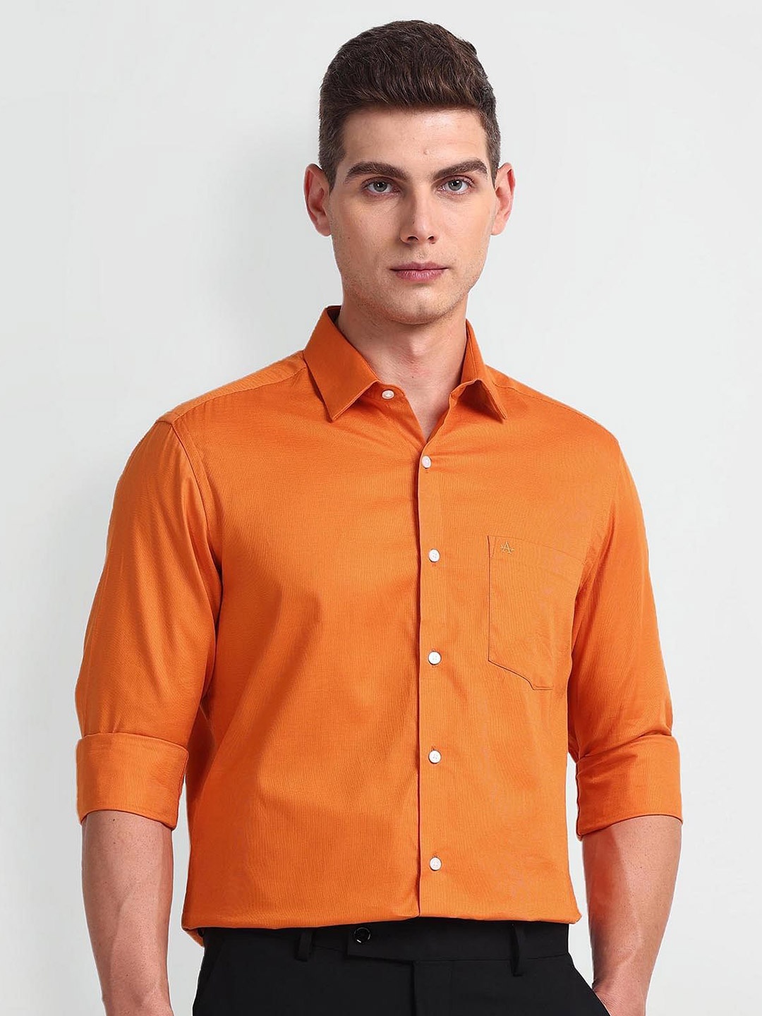 

Arrow Men Slim Fit Opaque Formal Shirt, Orange