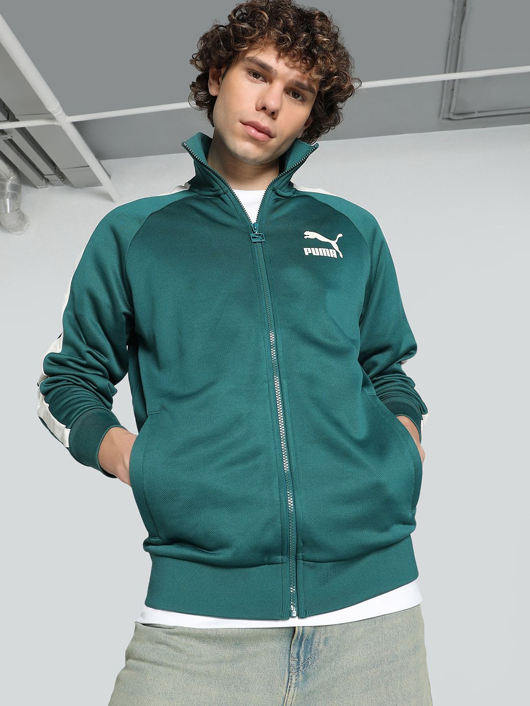 

Puma T7 Iconic Men Printed Jackets, Green