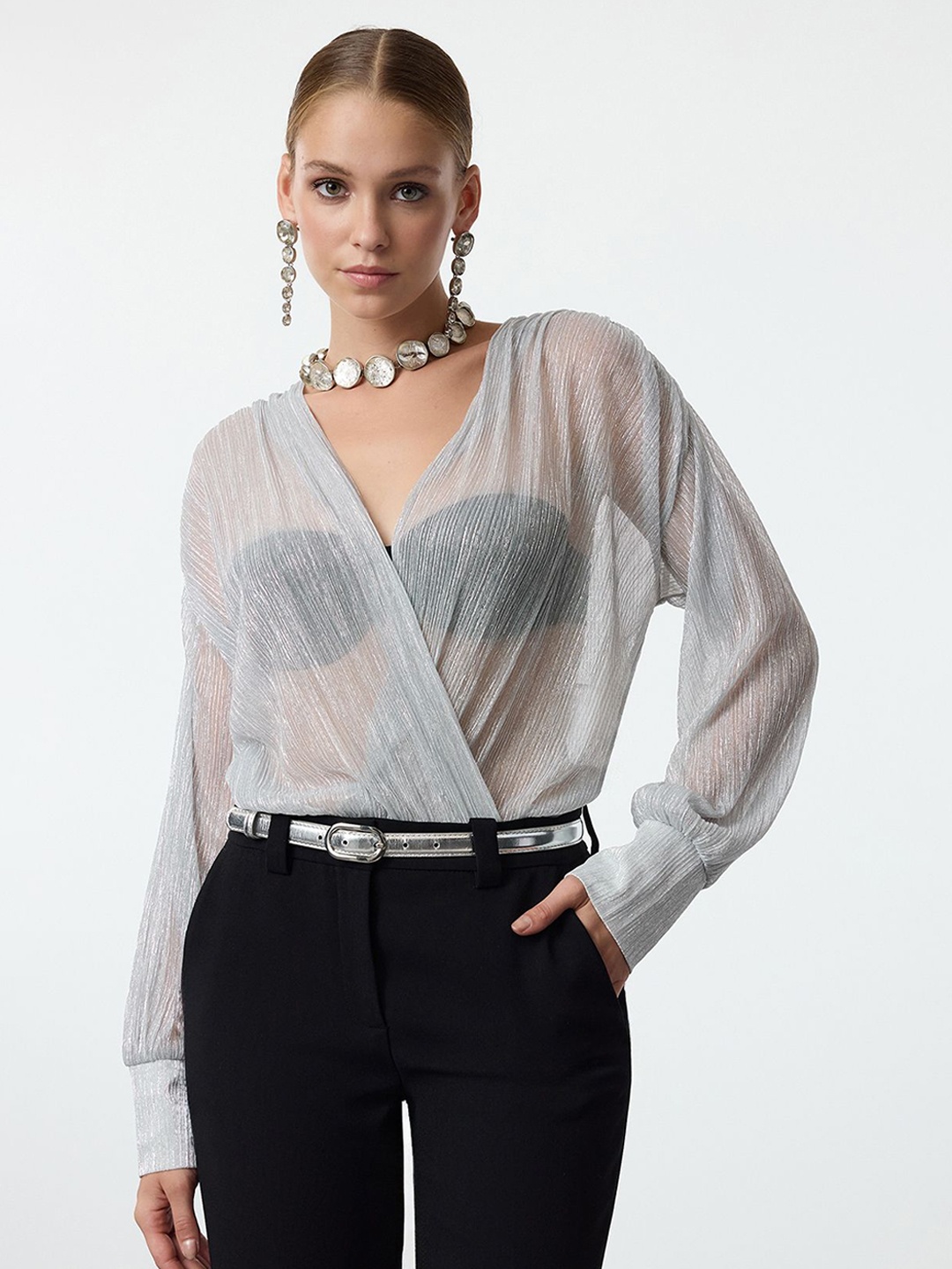 

Trendyol Wrap Top, Na