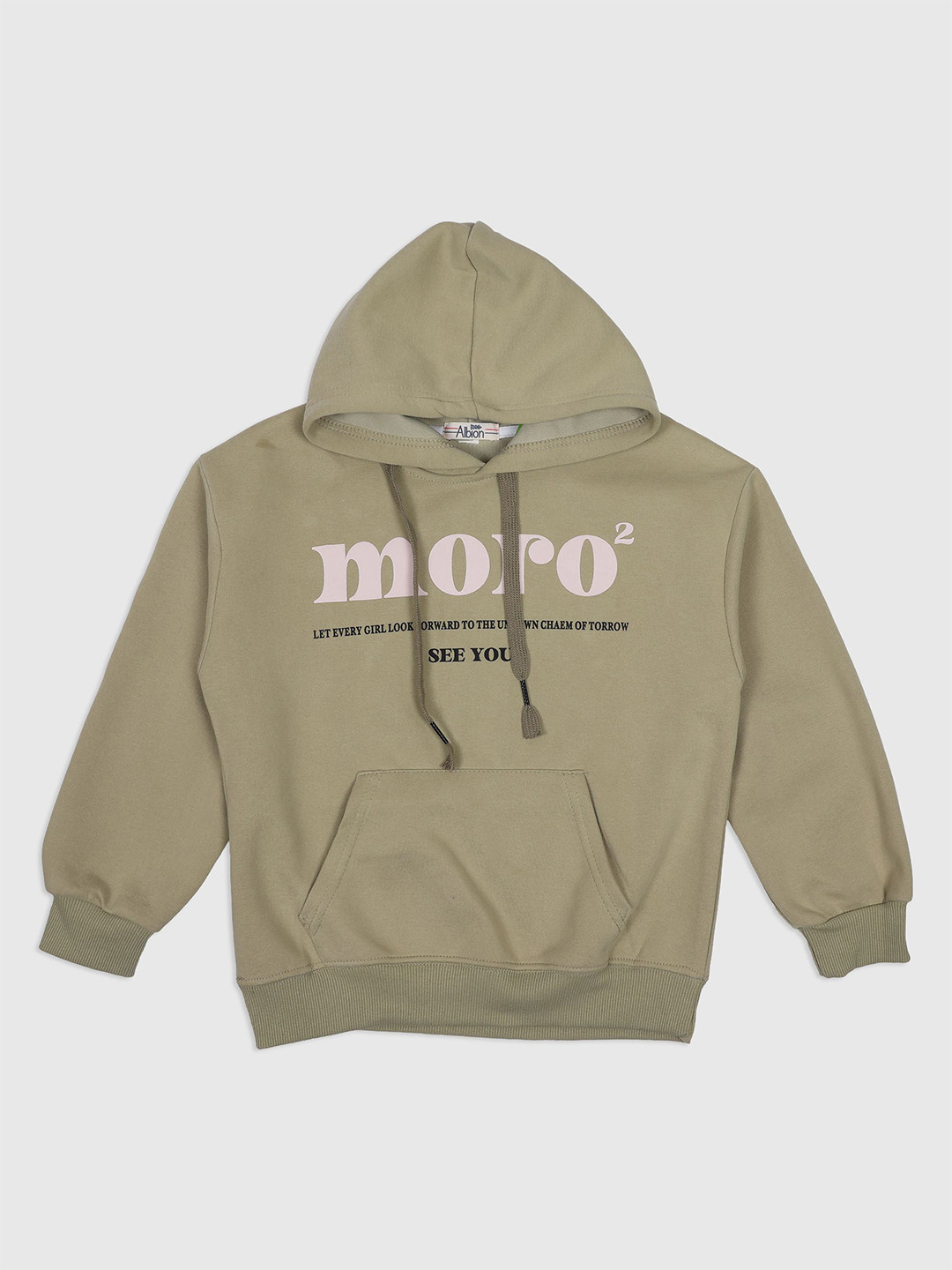 

CHUNMUN Boys Printed Hooded Sweatshirt, Green