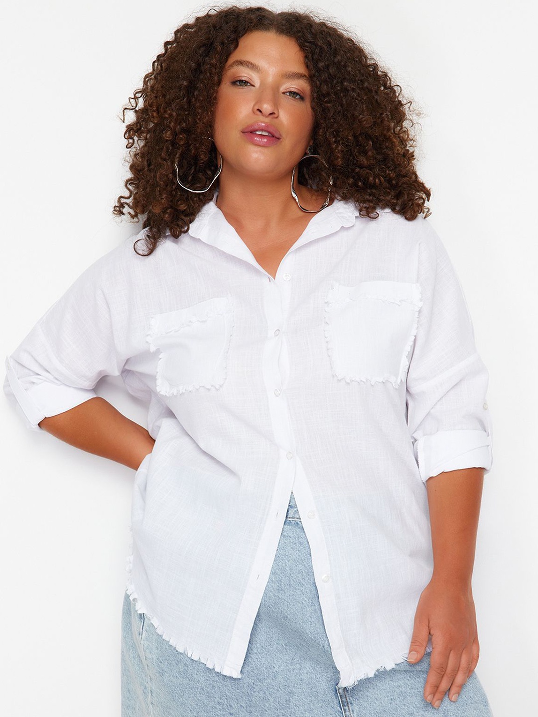 

Trendyol Women Opaque Casual Shirt, Na