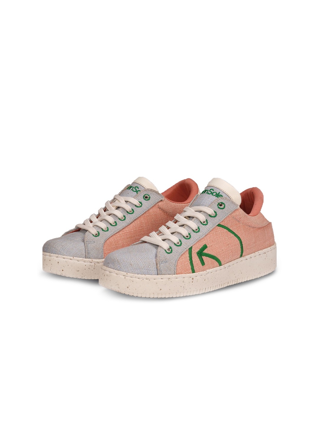 

Greensole Women Colourblocked Lace-Ups Sneakers, Peach