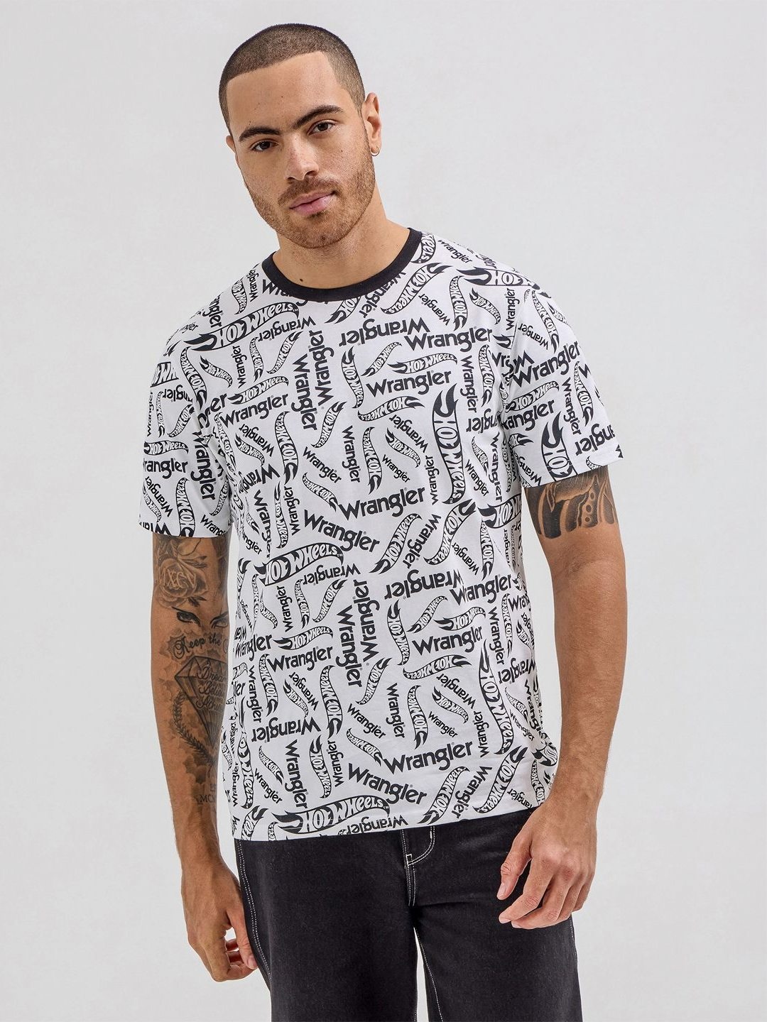 

Wrangler Typography Printed Round Neck Cotton T-shirt, White