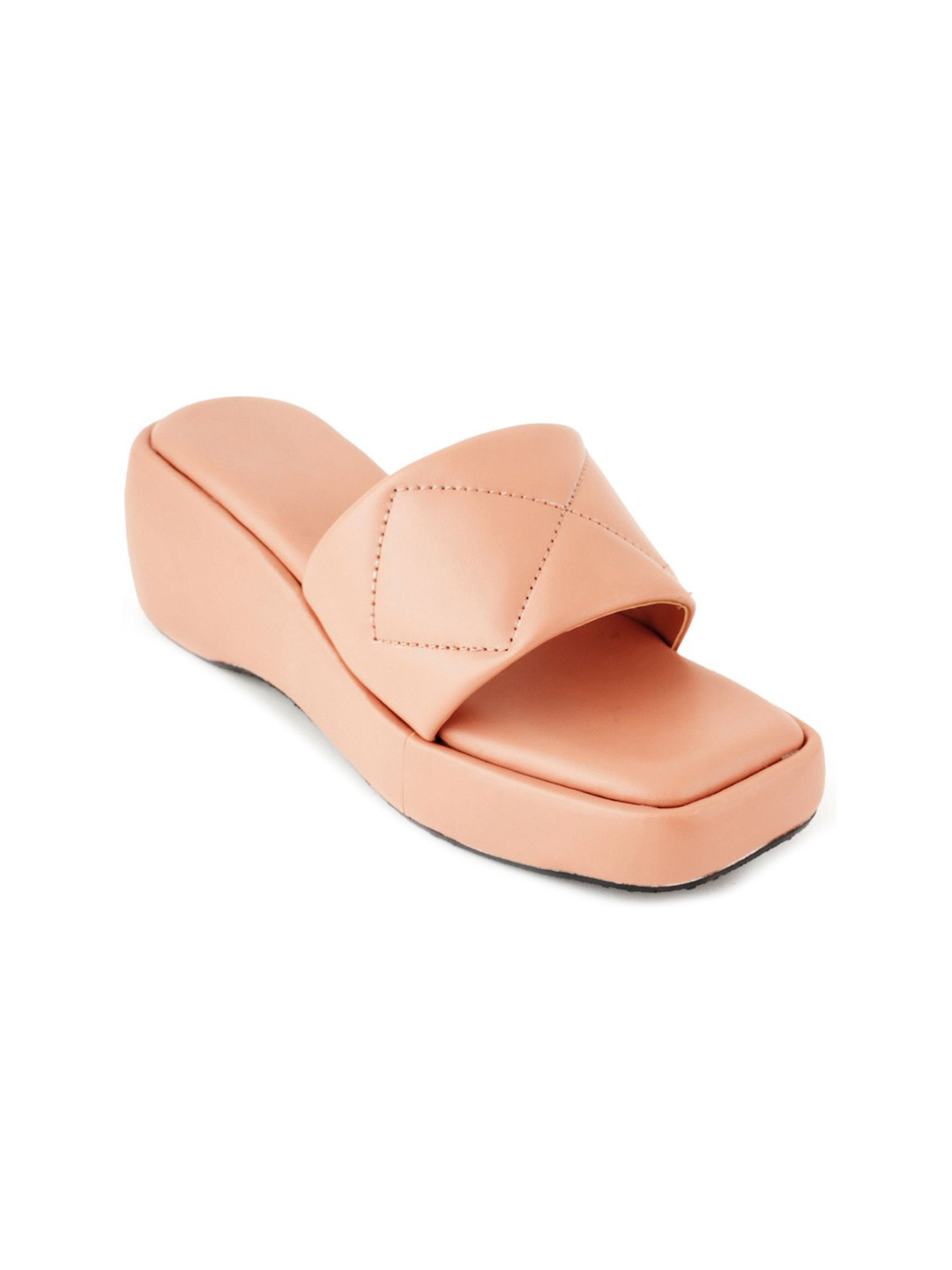 

The Cozy Queen Solid Platform Sandals, Peach