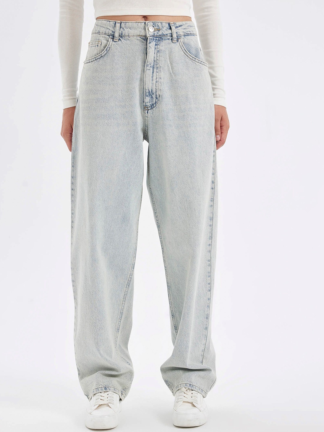 

DeFacto Women Mid-Rise Regular Trouser, White