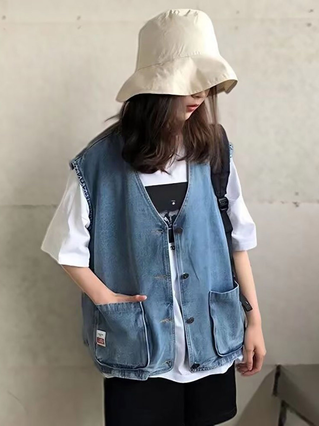 

StyleCast x Revolte Women Collarless Tailored Jacket, Blue