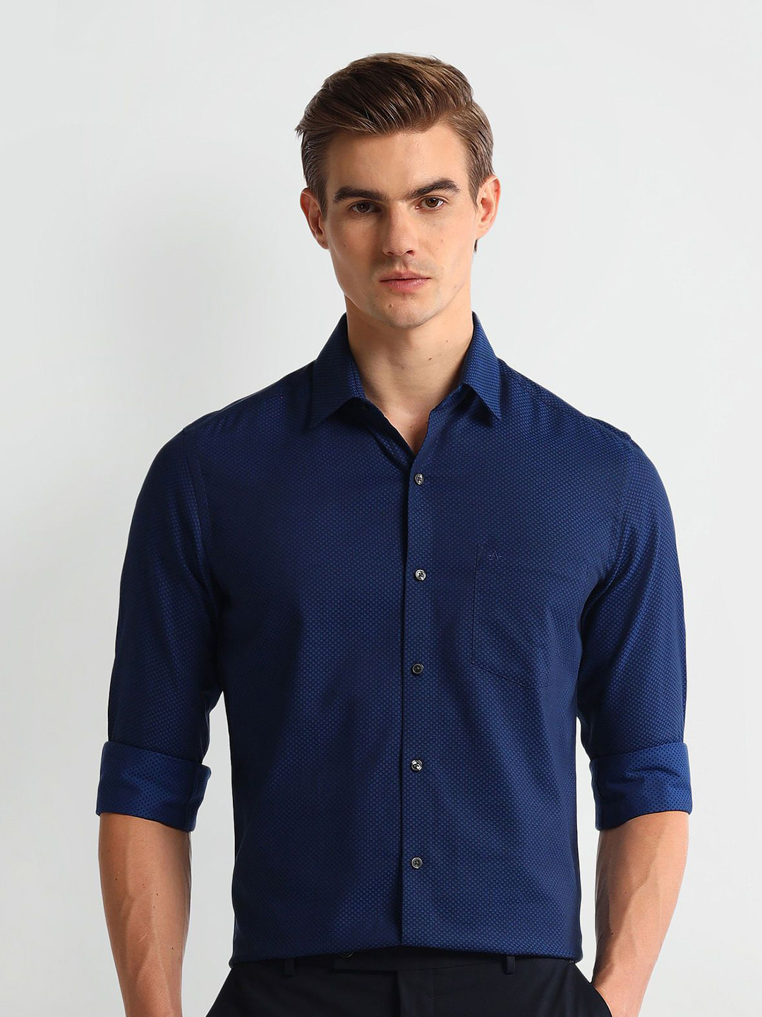 

Arrow Men Slim Fit Opaque Formal Shirt, Blue