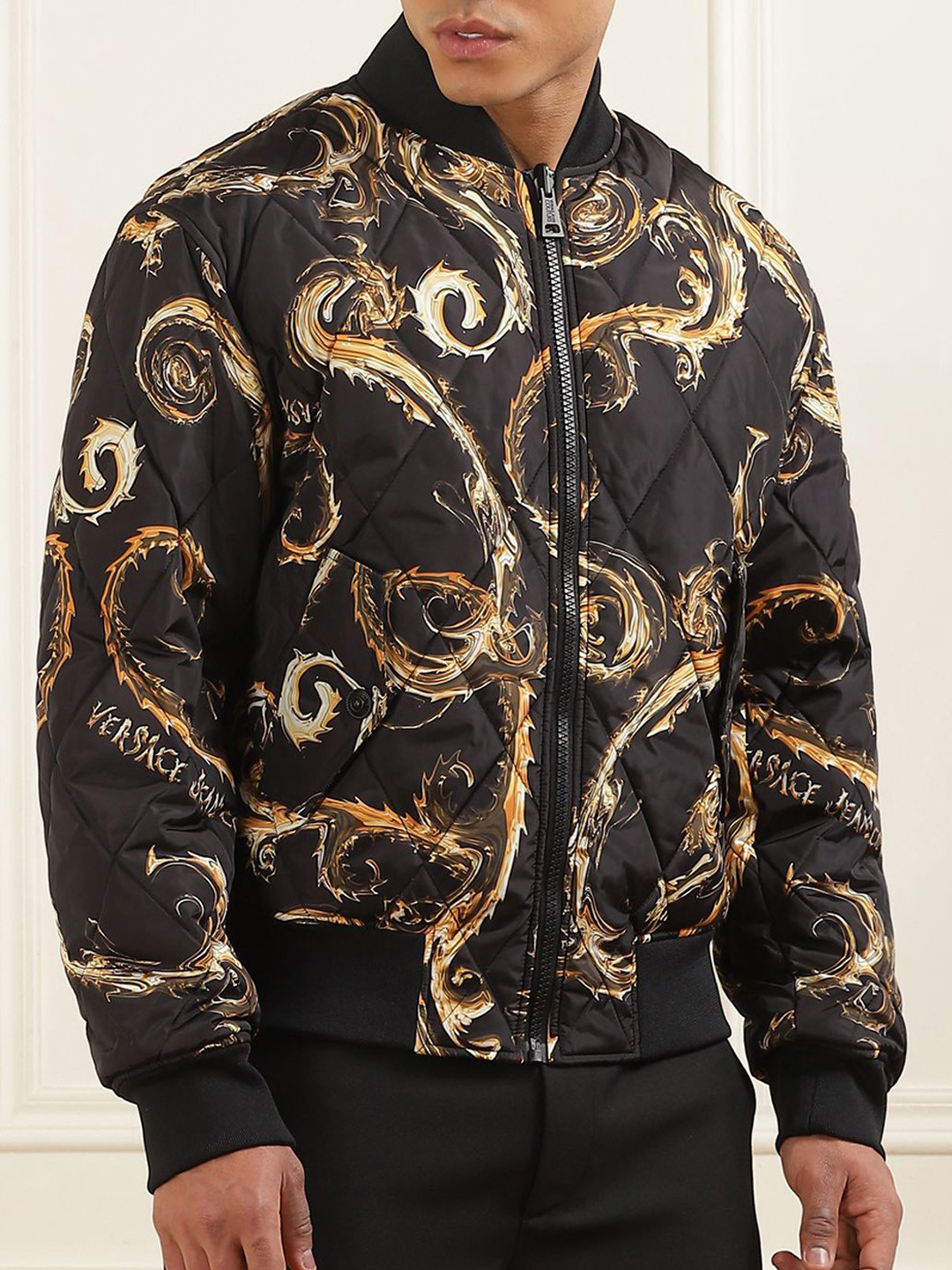

Versace Jeans Couture Men Patchwork Jacket, Black