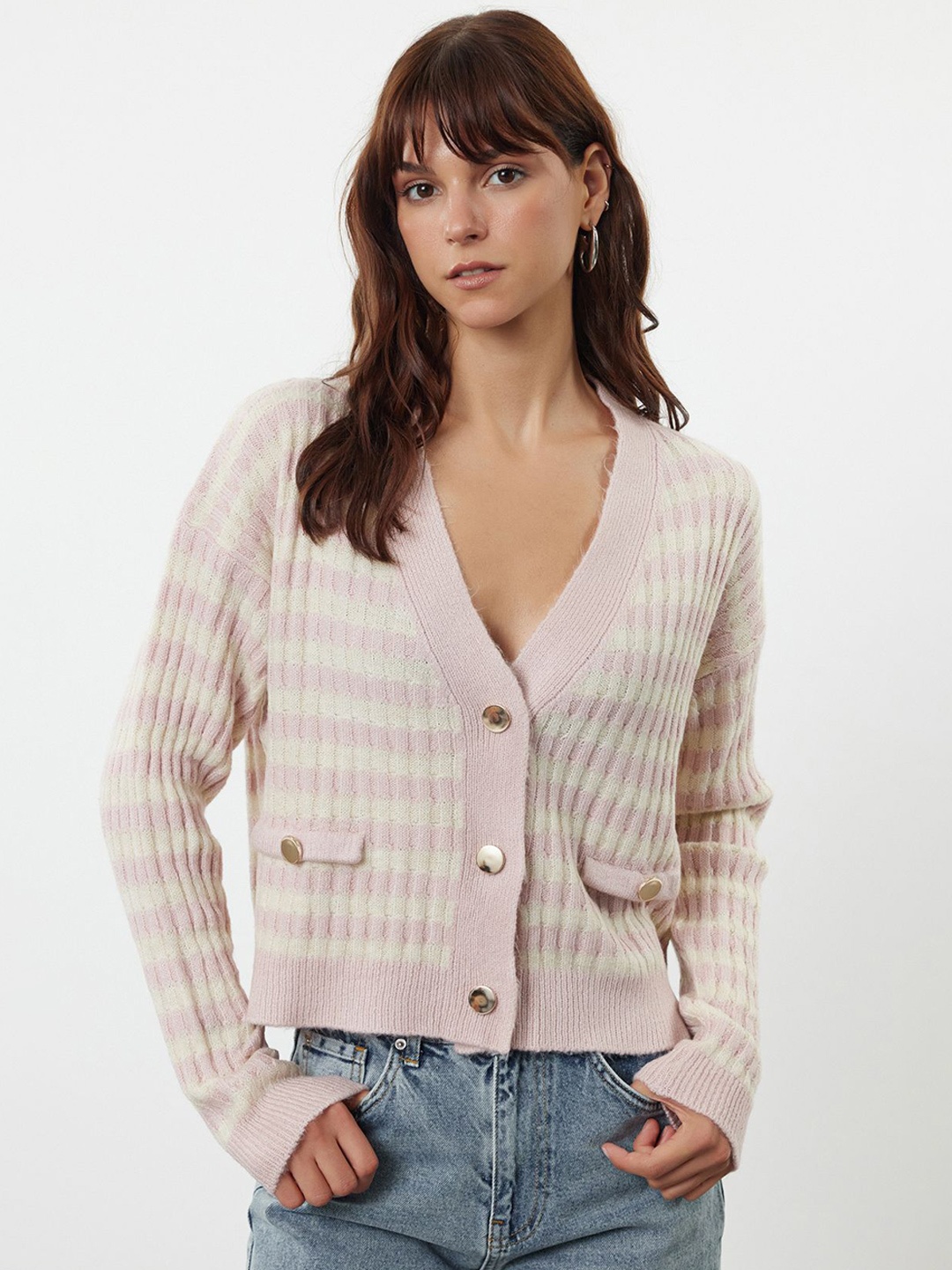 

Trendyol Women Printed Cardigan, White
