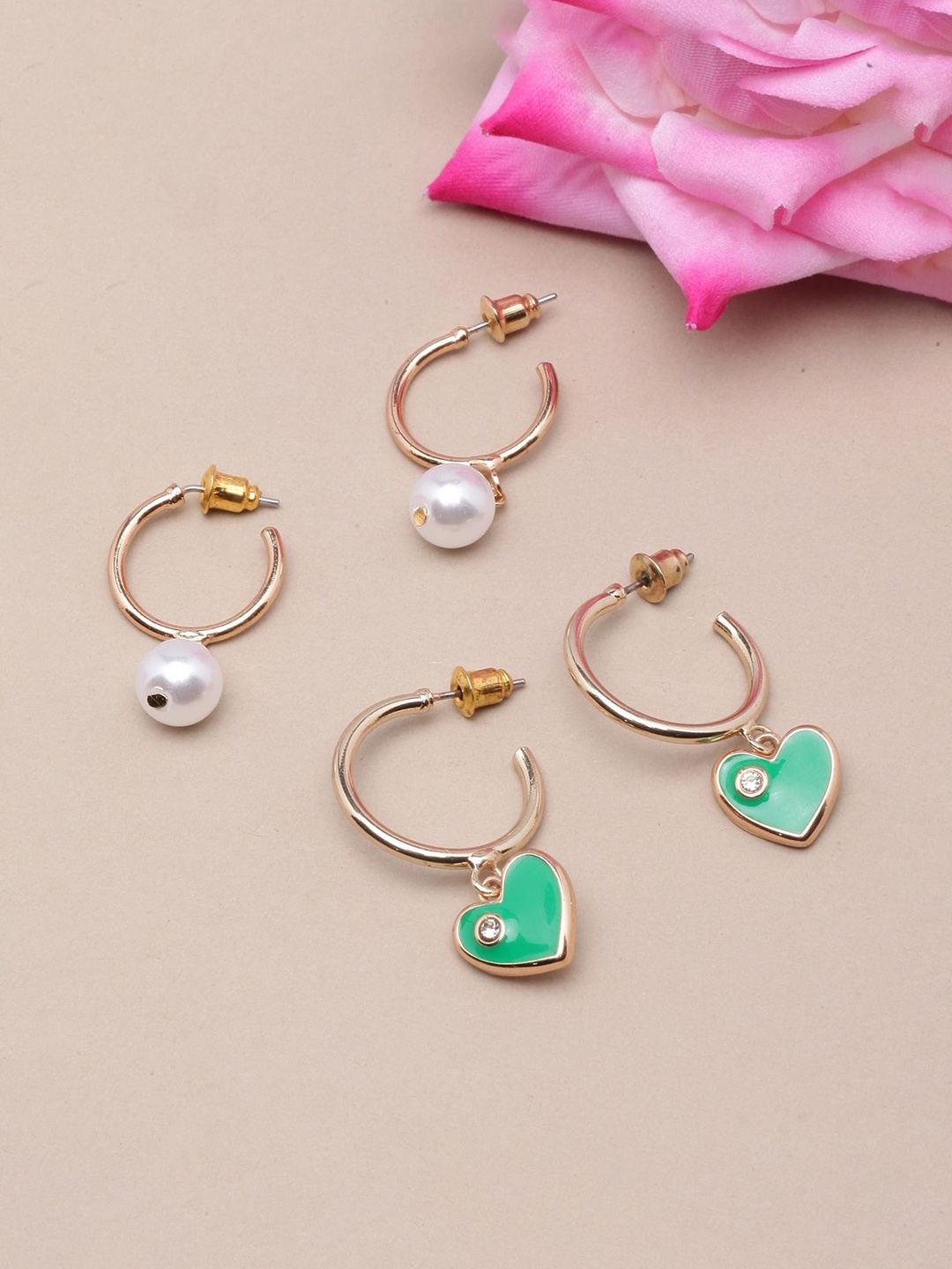 

KPOP Circular Drop Earrings, Gold