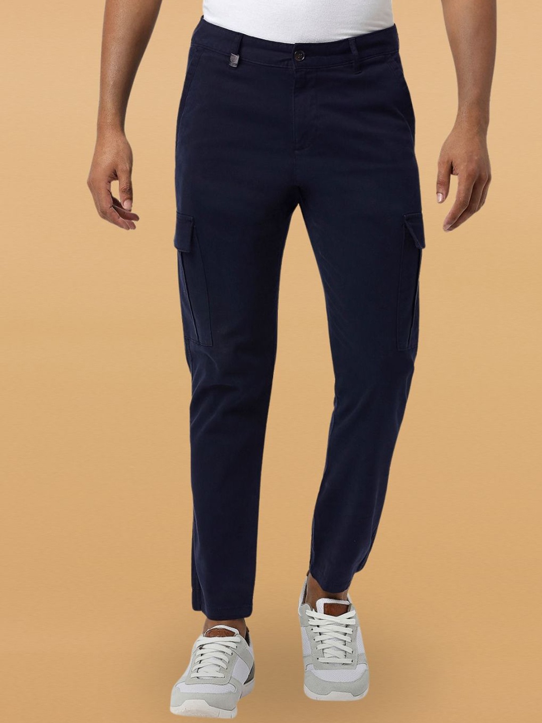 

USMC Men Cotton Comfort Slim Fit Cargos Trousers, Blue