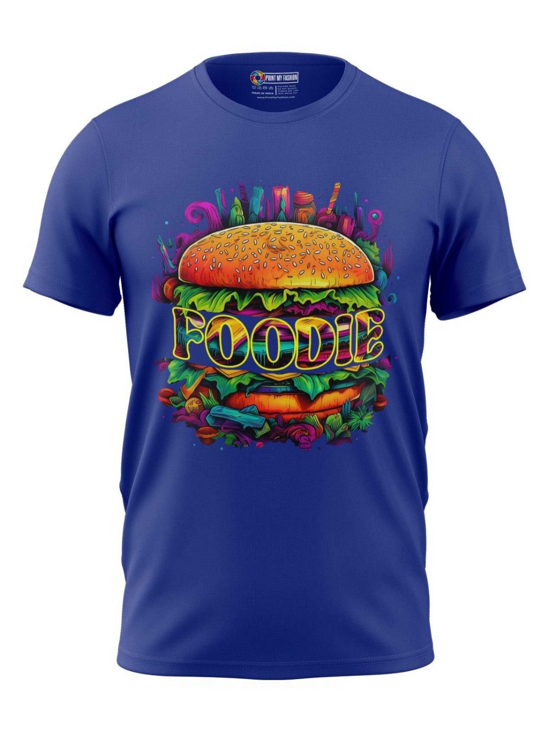 

Print My Fashion Boys Graphic Printed Round Neck Cotton T-shirt, Blue