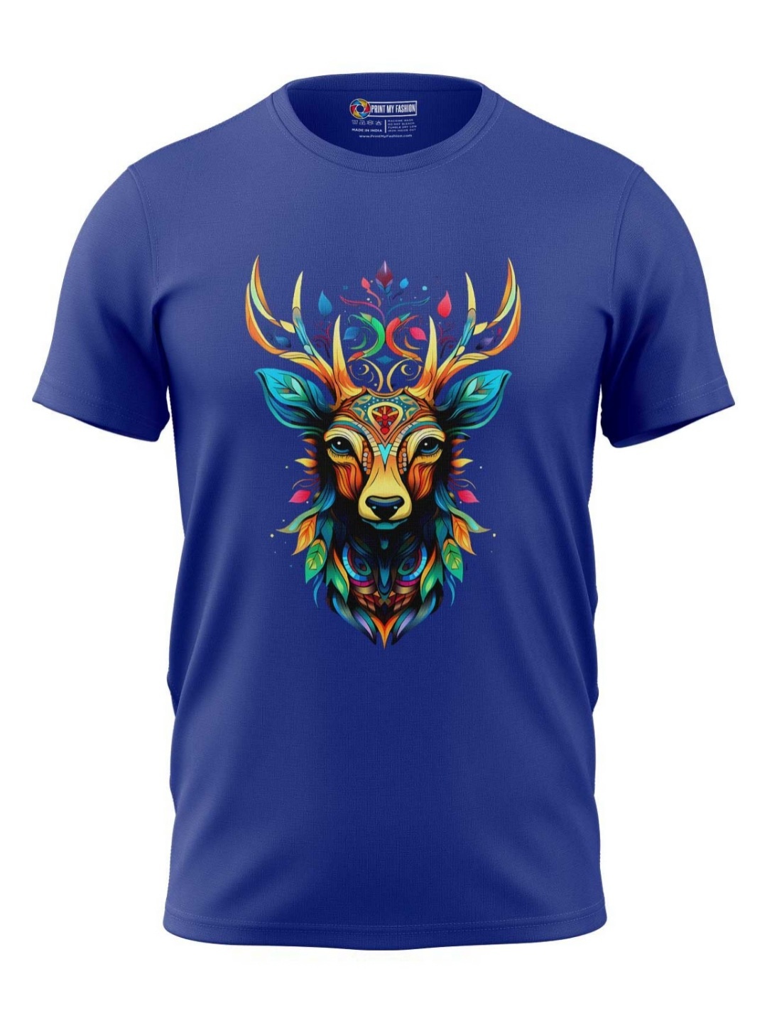 

Print My Fashion Boys Graphic Printed Round Neck Cotton T-shirt, Blue