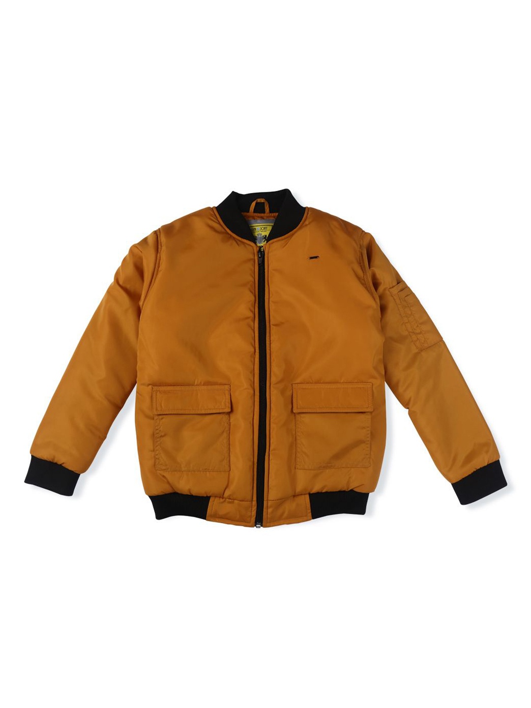 

Gini and Jony Boys Mandarin Collar Bomber Jacket, Mustard