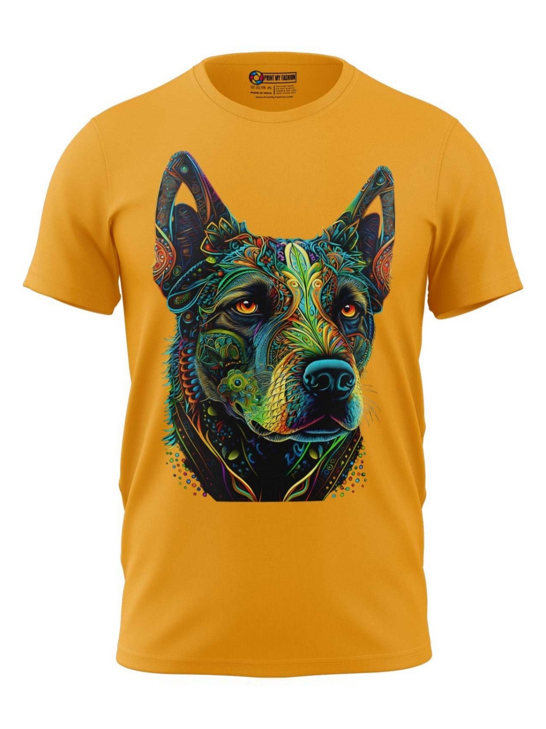 

Print My Fashion Boys Graphic Printed Round Neck Cotton T-shirt, Yellow