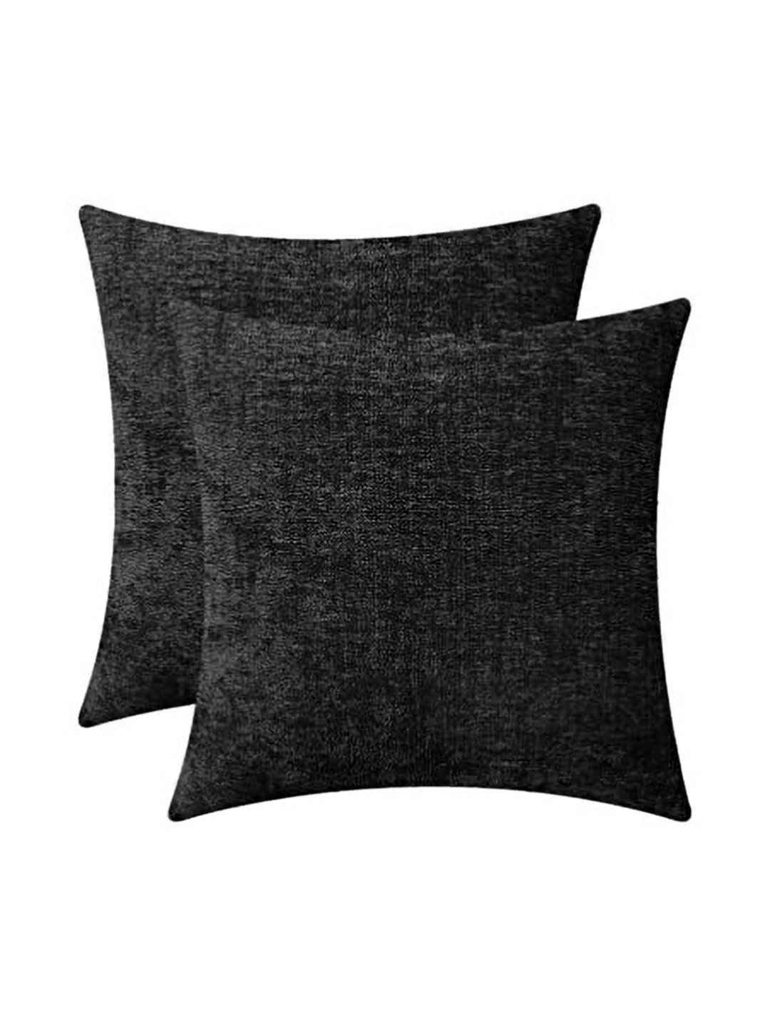 

Lushomes Black Set of 2 Square Cushion Covers