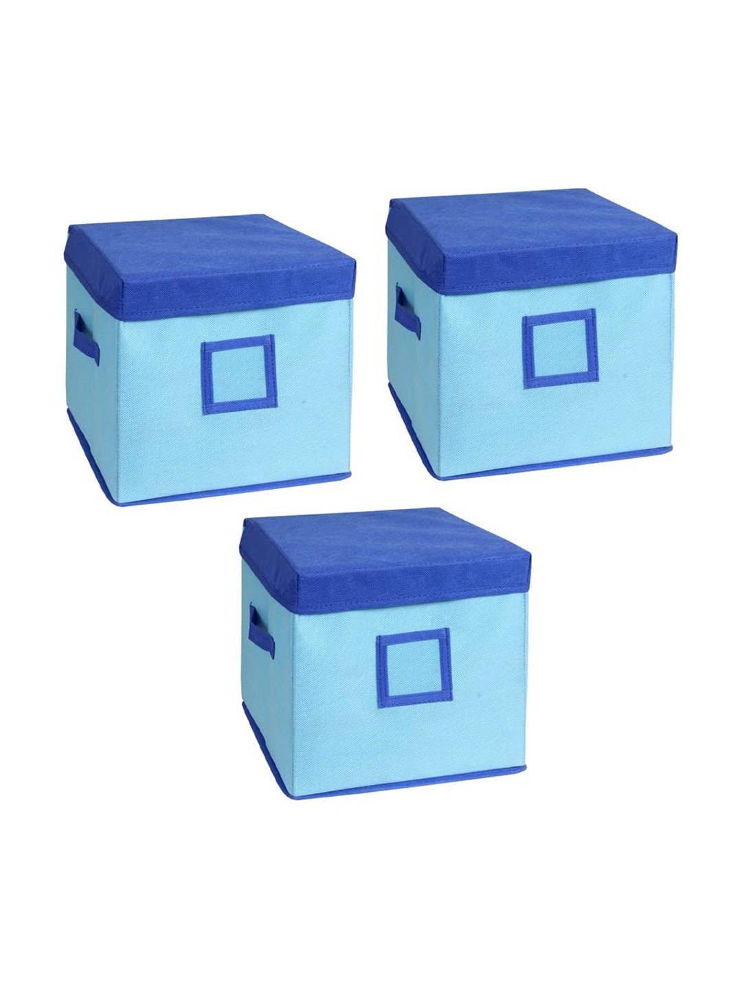 

prettykrafts Blue 3 Pieces Reusable Multi-Utility Organisers