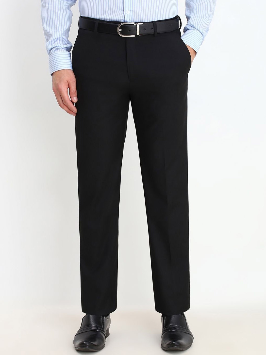 

Allen Solly Sport Men Slim Fit Formal Trousers, Black