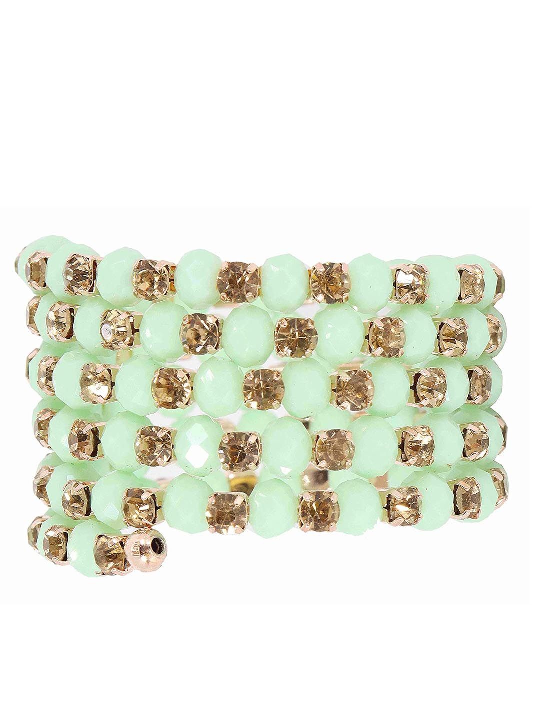 

ZULKA Women Handcrafted Bangle-Style Bracelet, Green