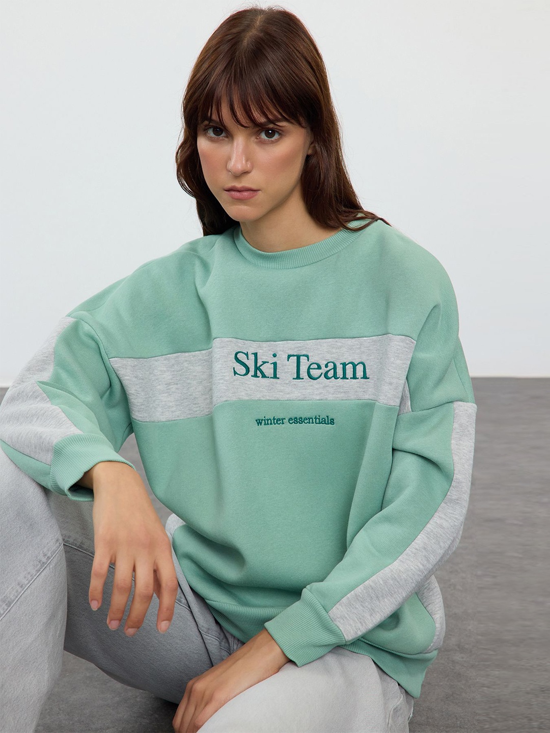 

Trendyol Women Printed Sweatshirt, Na