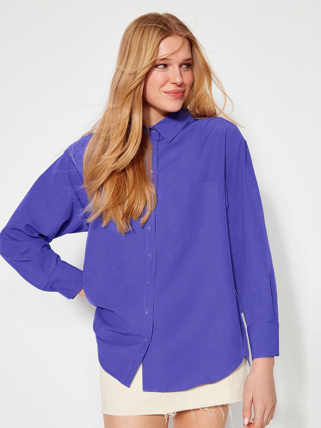 

Trendyol Women Opaque Casual Shirt, Na