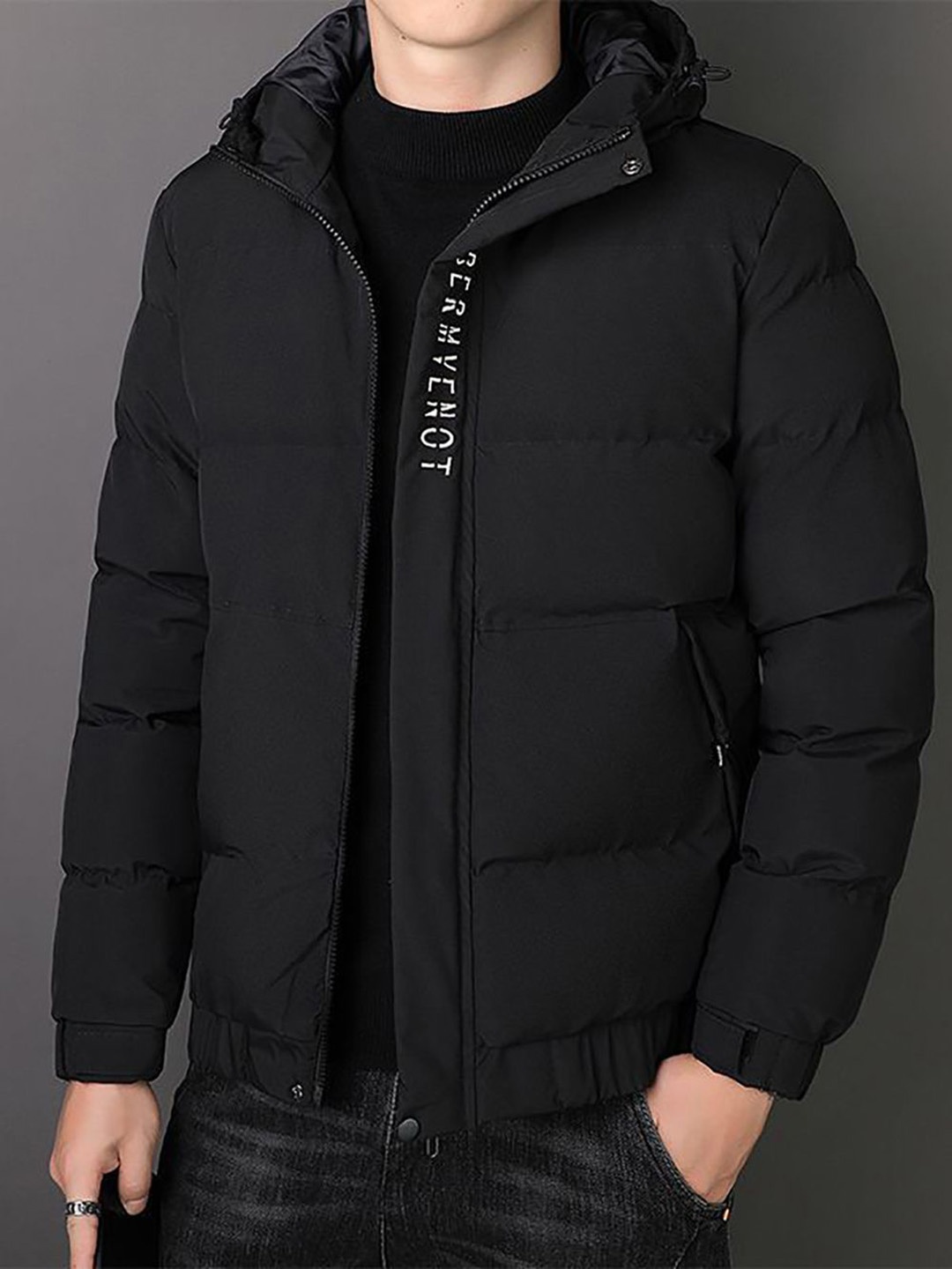 

StyleCast x Revolte Men Hooded Puffer Jacket, Black