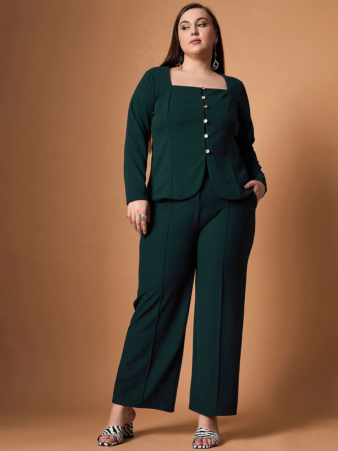 

SASSAFRAS Curve Top & Trouser Coord Set, Green