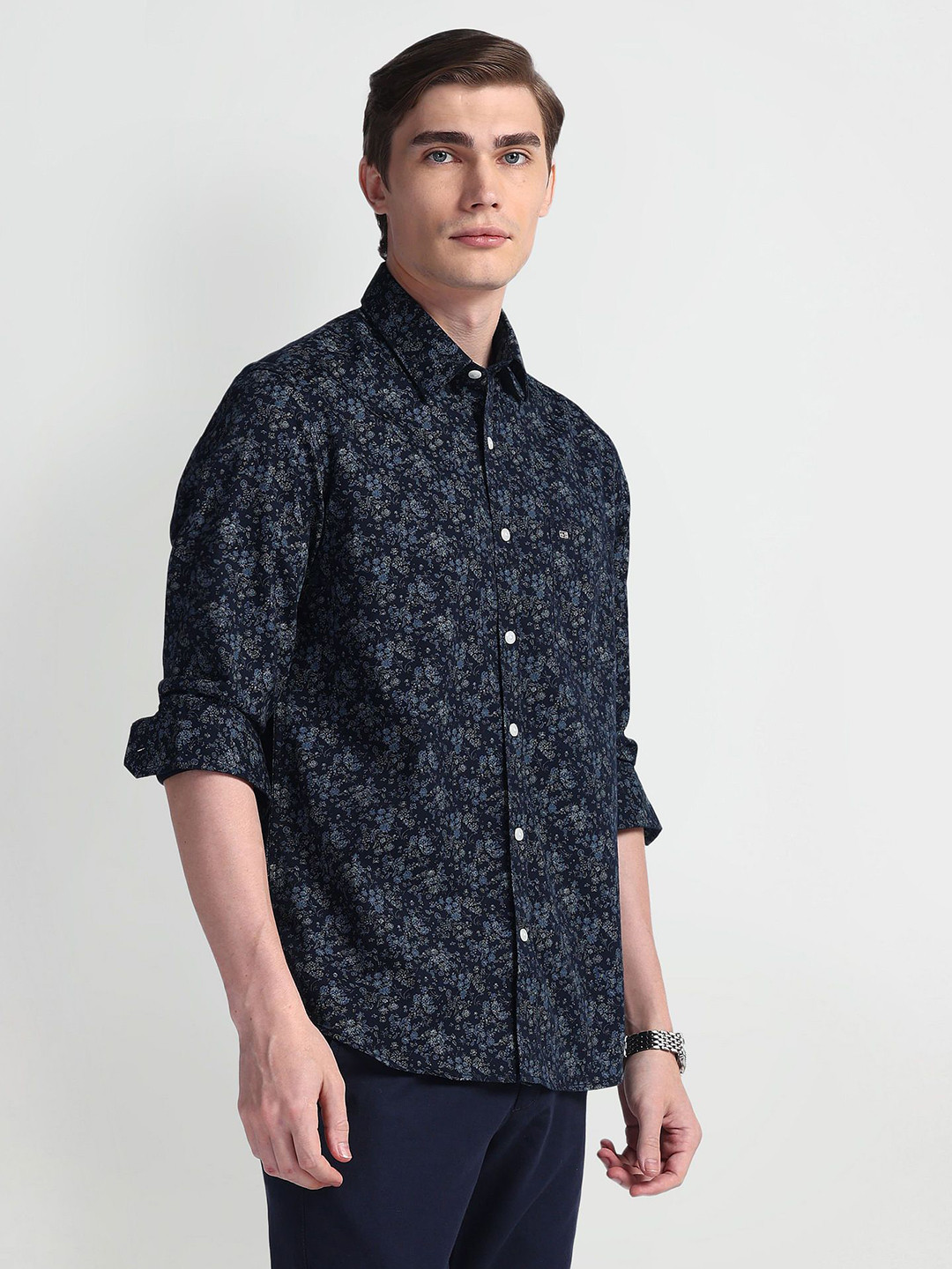 

Arrow Sport Men Slim Fit Floral Opaque Printed Casual Shirt, Blue
