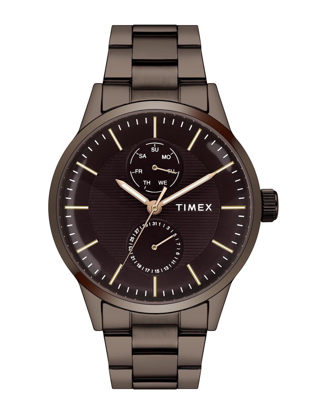 

Timex Men Brass Dial & Stainless Steel Straps Multi Function Watch TWEG19941, Bronze