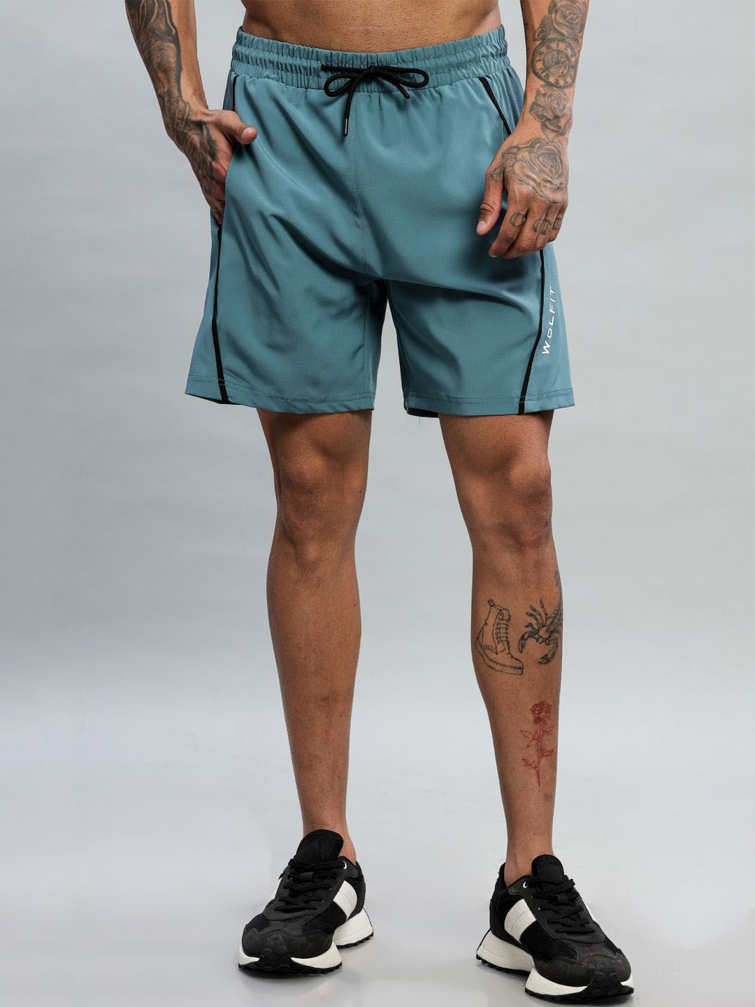 

WOLFIT ATHLEISURE Men Training or Gym Sports Shorts, Blue