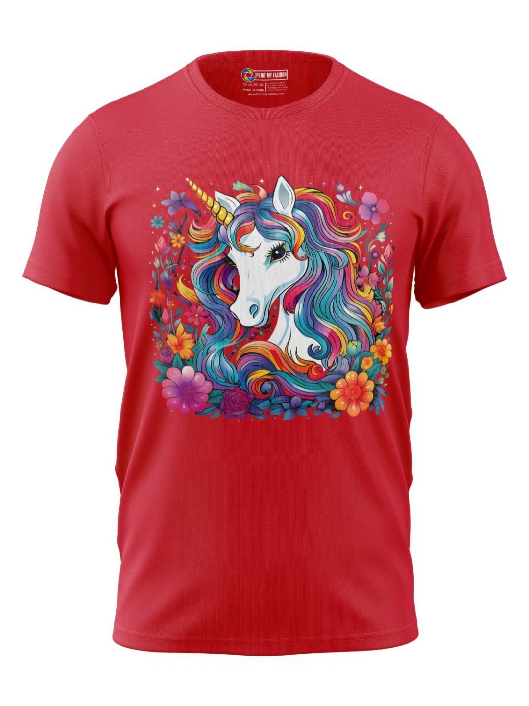 

Print My Fashion Boys Graphic Printed Round Neck Cotton T-shirt, Red