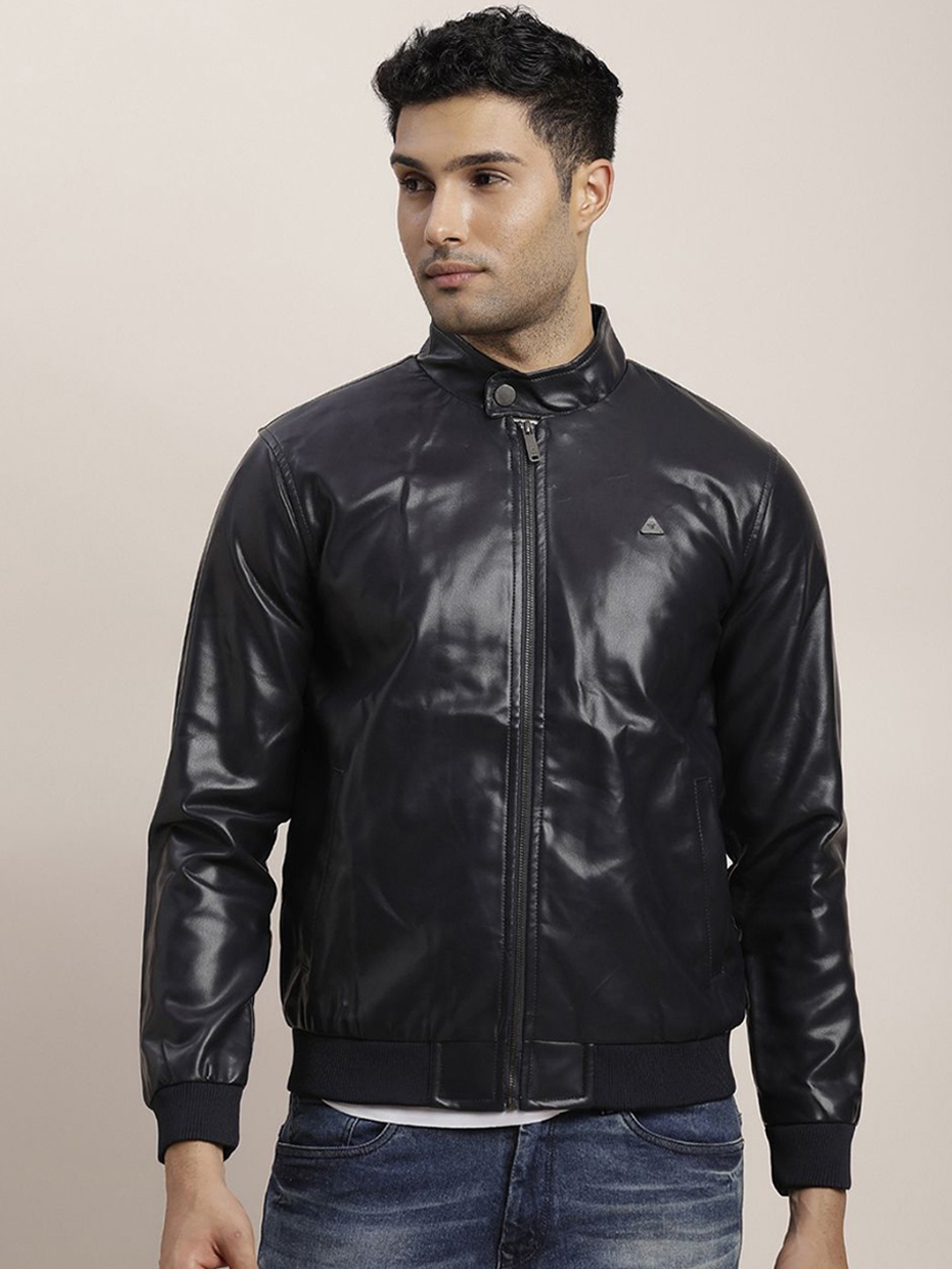 

Turtle Men Windcheater and Water Resistant Biker Jacket, Black