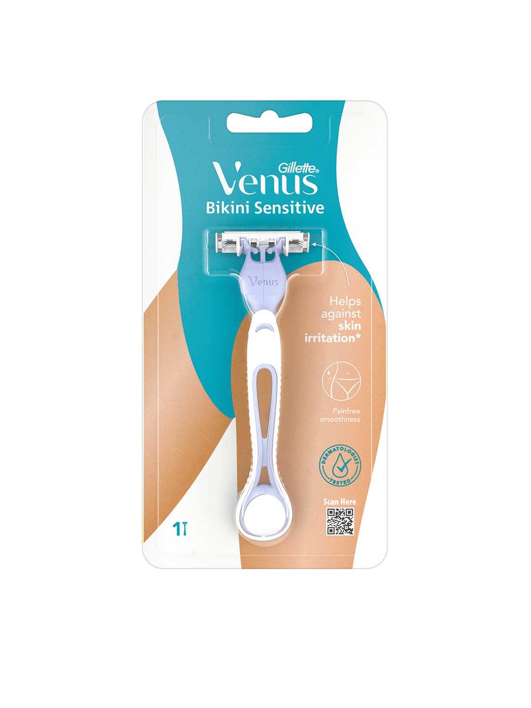 

Gillette Venus Women Bikini Sensitive Dermatologically Tested Pain-Free Hair Removal Razor, Purple