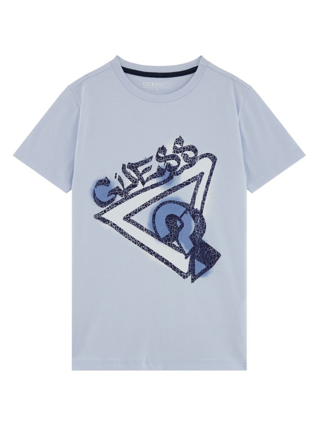 

GUESS kids Boys Graphic Printed Round Neck Cotton T-shirt, Grey