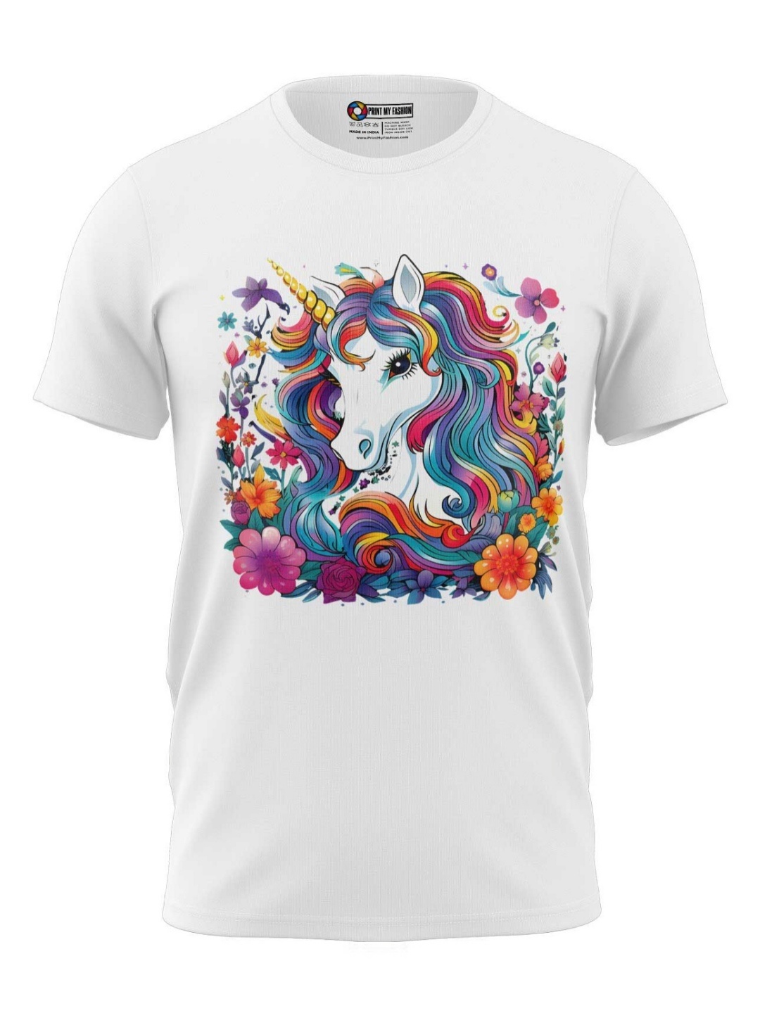 

Print My Fashion Boys Graphic Printed Round Neck Cotton T-shirt, White