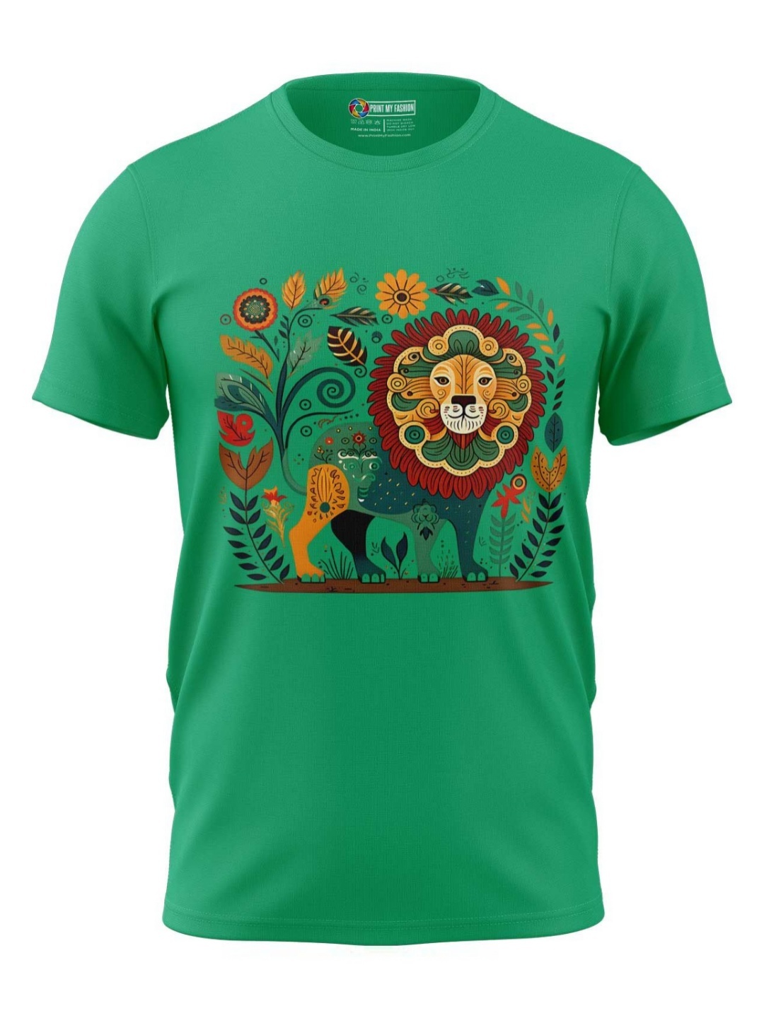 

Print My Fashion Boys Graphic Printed Round Neck Cotton T-shirt, Green