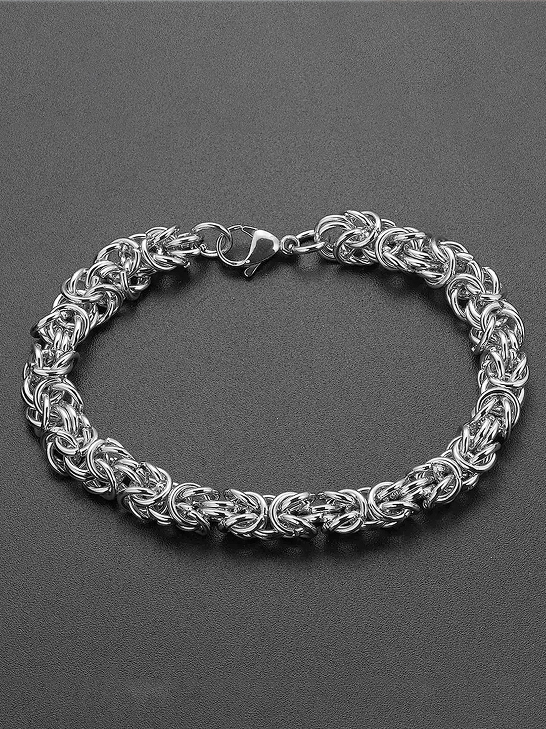 

Lila Men Antique Silver-Plated Link Chain Bracelet