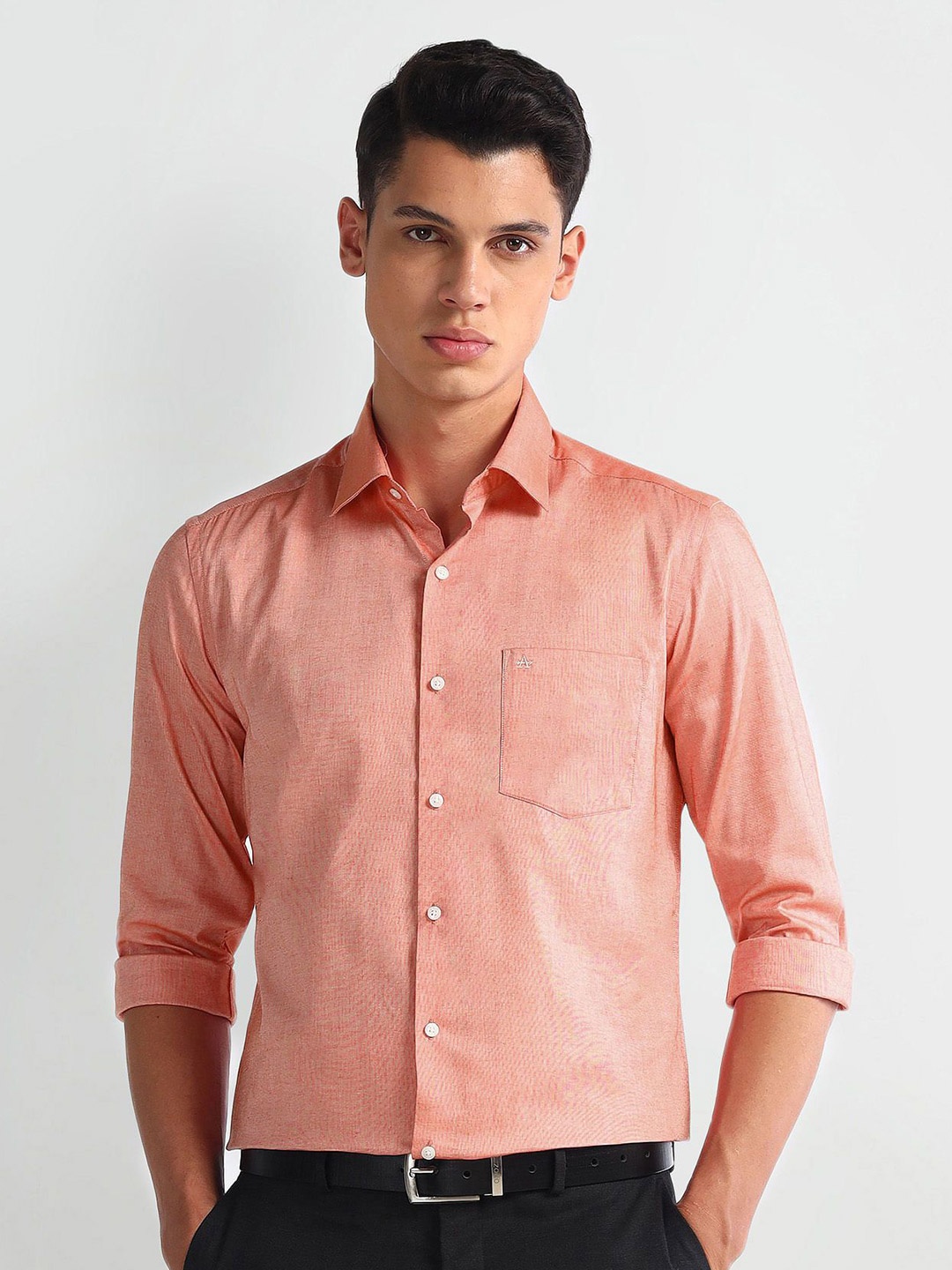 

Arrow Men Slim Fit Opaque Formal Shirt, Orange