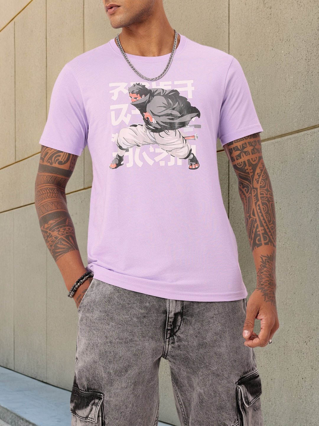 

Kook N Keech Urban Cool Graphic Printed T-shirt, Lavender