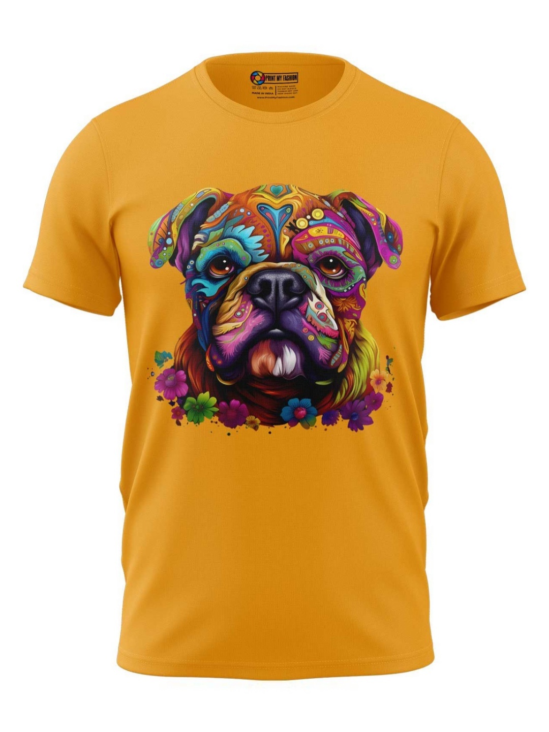 

Print My Fashion Boys Graphic Printed Round Neck Cotton T-shirt, Yellow