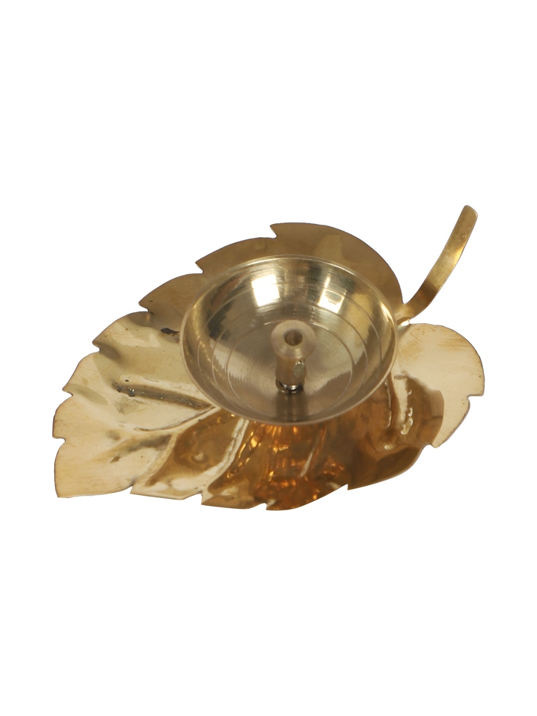 

Amaya Decors Textured Lotus-Shaped Brass Diya, Gold