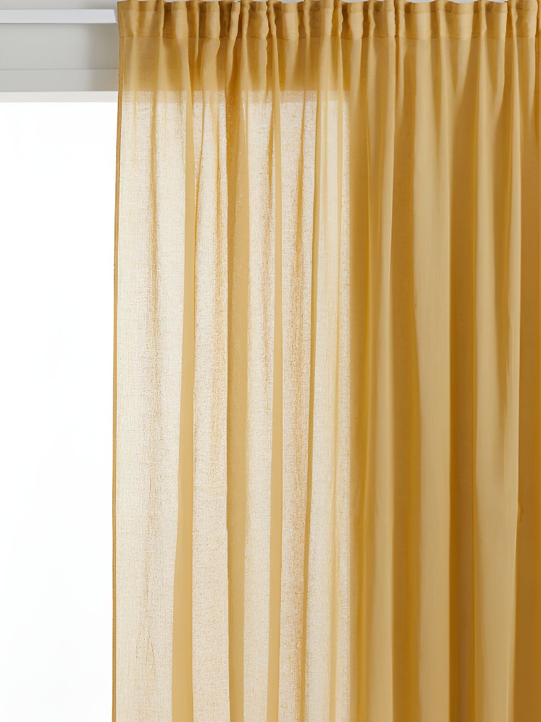 

H&M Yellow 1-Pack Wide Linen Blend Curtain Length